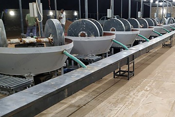 Wet pan mill